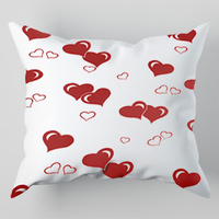 Biało czerwona Poszewka satyna bawełniana 70x80 070czer