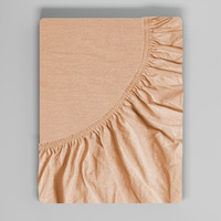 Prześcieradło z gumką do łóżeczka 80x160 Jersey Beżowe