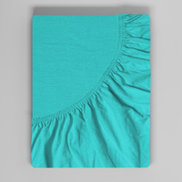 Prześcieradło z gumką do łóżeczka 80x160 Jersey Ciemno-zielono-turkusowe