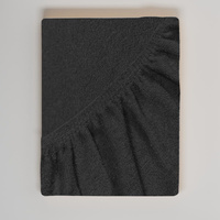 Prześcieradło z gumką 90x200 frotte Czarne