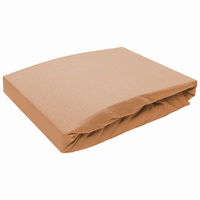 Prześcieradło bez gumki 160x220 Jersey Beżowe