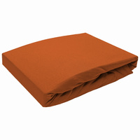 Prześcieradło bez gumki 160x220 Jersey Brązowe