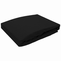 Prześcieradło bez gumki 160x220 Jersey Czarne