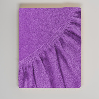 Prześcieradło z gumką 90x200 frotte Fioletowe