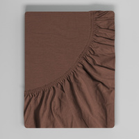 Prześcieradło z gumką do łóżeczka 80x160 Jersey Ciemnobrązowe