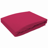 Prześcieradło bez gumki 160x220 Jersey Bordowe