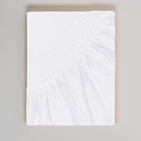 Prześcieradło z gumką 90x200 frotte białe