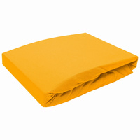 Prześcieradło bez gumki 160x220 Jersey Żółte