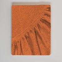 Prześcieradło z gumką 90x200 frotte Brązowe