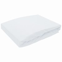 Prześcieradło bez gumki 160x220 Jersey Białe