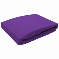 Prześcieradło bez gumki 160x220 Jersey Fioletowe