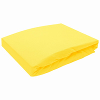Prześcieradło bez gumki 160x220 Jersey Cytrynowe