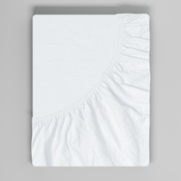 Prześcieradło z gumką do łóżeczka 80x160 Jersey Białe