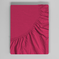 Prześcieradło z gumką do łóżeczka 80x160 Jersey Bordowe