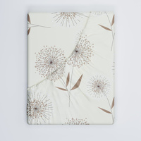 Prześcieradło z gumką do łóżeczka 80x160 bawełniane | 376ecr | ecri | dmuchawce