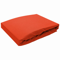 Prześcieradło bez gumki 160x220 Jersey Ceglaste