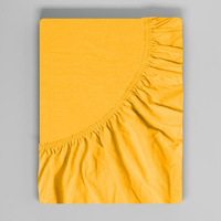 Prześcieradło z gumką do łóżeczka 80x160 Jersey Żółte